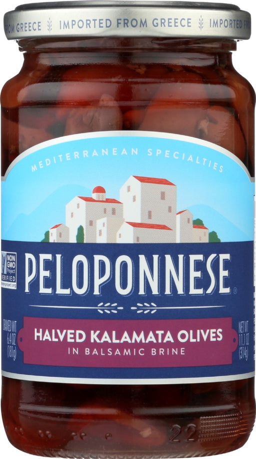 A must in green salads and on appetizer trays, Peloponnese Kalamata Olives are hand selected, slowly and naturally cured to develop their full flavor. Packed in a tasty brine with real wine vinegar, sea salt and grape must concentrated grape juice for a hint of sweetness. The brine is what separates Peloponnese from the competition. It is an excellent vinaigrette base.