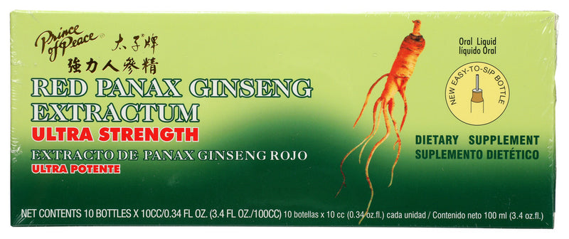 PRINCE OF PEACE: Red Panax Ginseng Extractum Ultra Strength, 10 Bottles