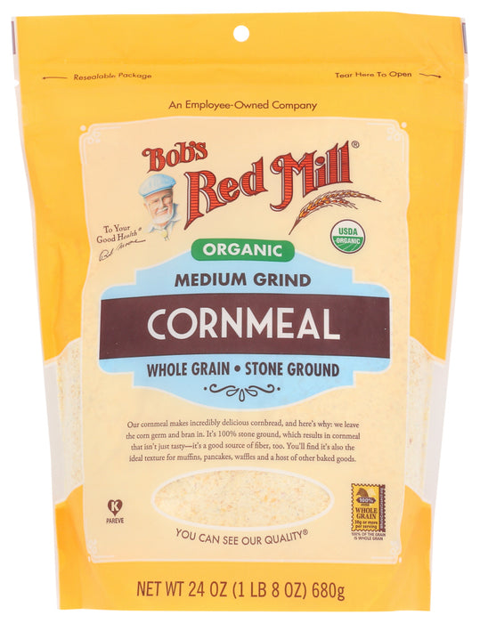 BOB'S RED MILL: Organic Medium Grind Cornmeal, 24 oz