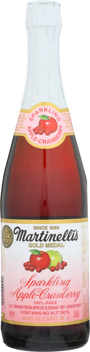 MARTINELLI: Sparkling Juice Apple Cranberry, 25.4 oz
