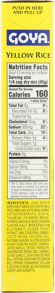 GOYA: Yellow Rice Mix, 7 oz - No Brand For Less 