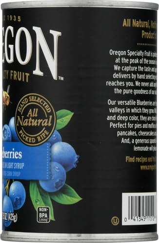 OREGON: Blueberries In Light Syrup, 15 oz