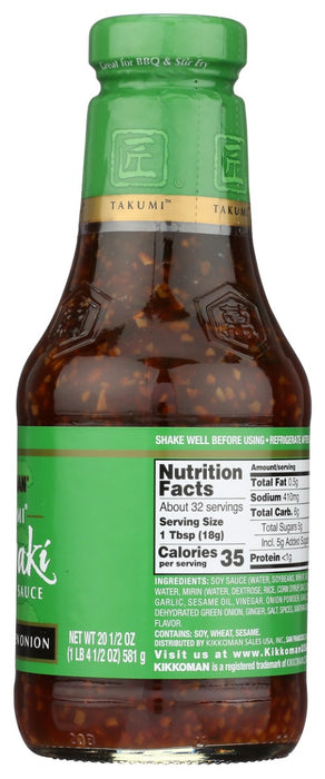 KIKKOMAN: Teriyaki Sauce Garlic & Green Onion, 20.5 oz