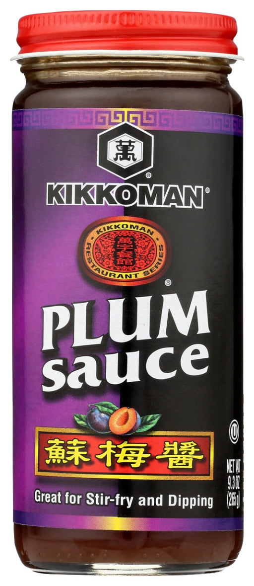Straight from the bottle, this dipping sauce brightens any Asian appetizer platter or roasted meats and poultry. With its tangy, sweet flavor, Kikkoman Plum Sauce provides just the right contrast to savory dishes and strong flavors. It's a great starting point for marinades and bastes that everyone at your table can enjoy. Add it to your shopping list for Roast Pork with Plum Sauce.