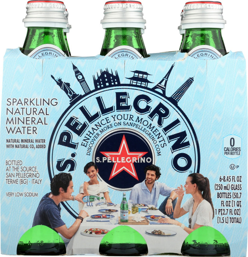 S.Pellegrino's premium green glass bottle, with its œVichy silhouette, boasts an elegant shape. Traditional but timeless, S.Pellegrino's premium glass bottles are used in the best restaurants, hotels and caf around the world.