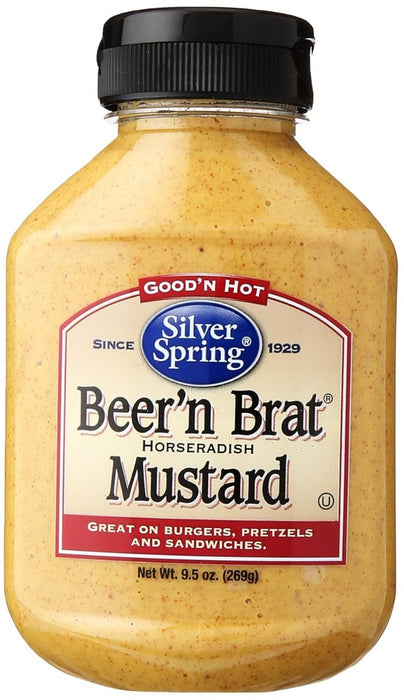 Bratwurst never had it so good with this blend of fresh ground horseradish and hearty mustard. Our Beer'n Brat Mustard is the perfect sinus-clearing secret ingredient for everyday recipes, or makes a great standalone condiment that'll empty the plate. Beer'n Brat Mustard brings eye-watering heat that can liven up more than just bratwurst. It also pairs fantastically with deli sandwiches, summer sausage, deviled eggs, or even a simple bowl of pretzels and beer.