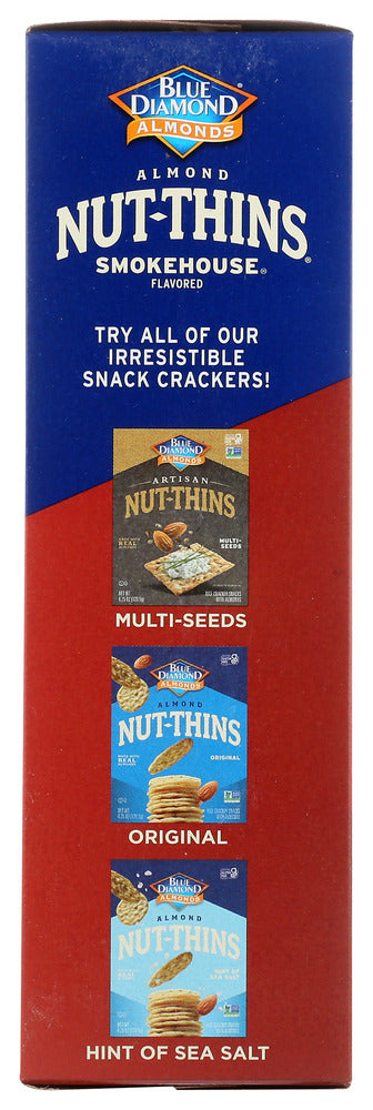 BLUE DIAMOND: Natural Almond Nut-Thins Cracker Snacks Smokehouse, 4.25 oz