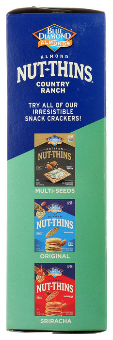 BLUE DIAMOND: Almond Nut-Thins Nut And Rice Cracker Snacks Country Ranch, 4.25 oz