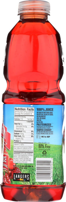 LANGERS: Juice 100% Apple Cranberry, 64 oz
