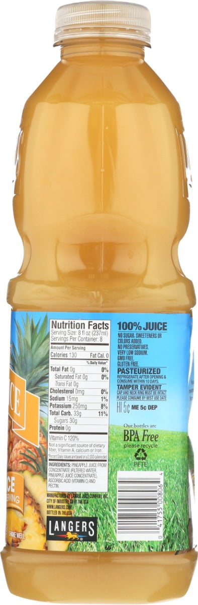 LANGERS: Pineapple Juice with Vitamin C, 64 fl oz