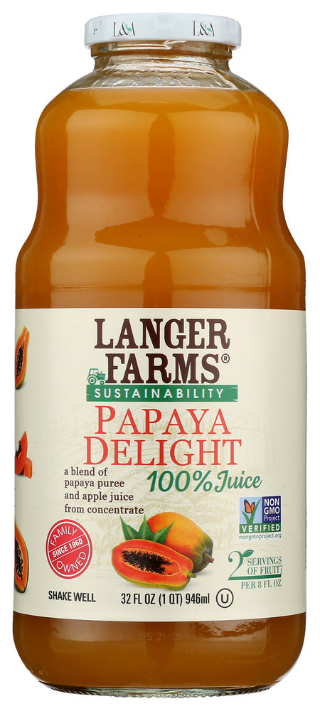 THE LANGER FARMS STORY TAKE A SIP OF ANY LANGER FARMS JUICE AND IT'S ALMOST LIKE BEING AT THE VERY FIRST JUICE SHOP OUR FAMILY OPENED IN SAN DIEGO IN 1960. TODAY WE'RE STILL FAMILY OWNED AND OPERATED, AND WE'VE DEDICATED OURSELVES TO MAKING GREAT-TASTING 100% JUICES FROM ONLY THE BEST SUSTAINABLY GROWN FRUIT. THEY'RE GREAT FOR YOU WITH NO ADDED SUGAR, NO PRESERVATIVES AND NOTHING ARTIFICIAL. JUST STRAIGHT-FROM-THE-FARM TASTE, FROM THE FIRST SIP TO THE LAST. NOT A LOW CALORIE FOOD.