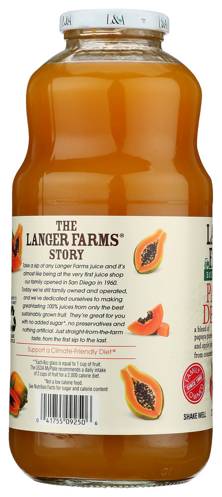 L & A JUICE: Papaya Delight, 32 oz