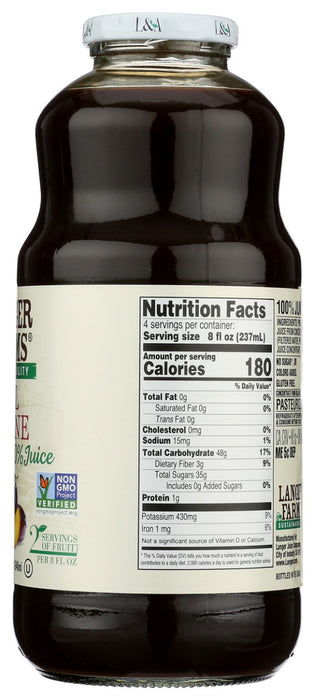 L & A JUICE: 100 Percent Juice All Prune, 32 oz