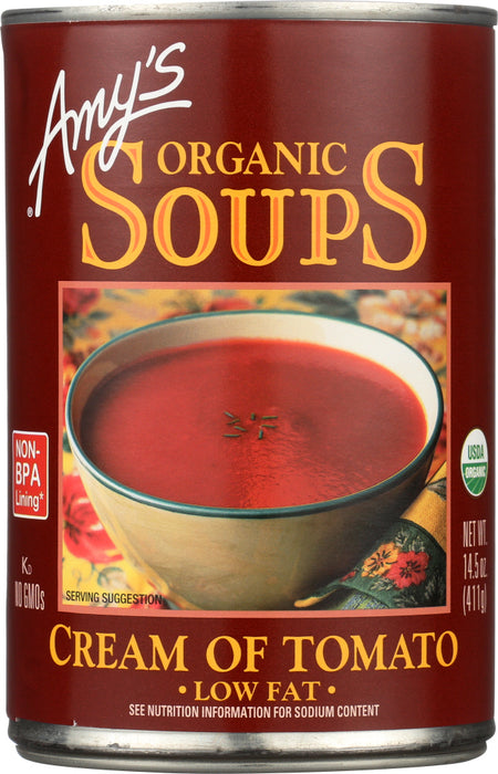 Made from organic sun-ripened tomatoes, slowly simmered to bring out their natural sweetness. Amy's dad says it's the best tasting tomato soup he's ever eaten. We're sure you'll agree.