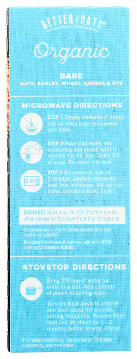 BETTER OATS: Instant Multigrain Hot Cereal with Flax, 11.8 oz