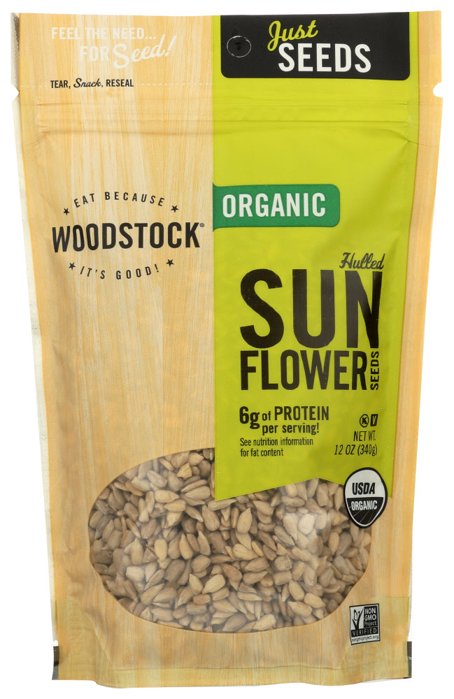 WOODSTOCK: Seeds Sunflower Raw Shld, 12 oz