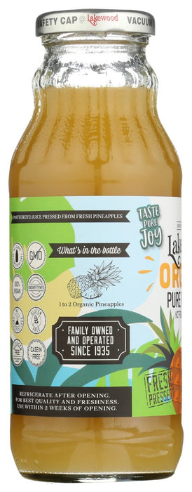 LAKEWOOD: Juice Pineapple Pure Fruit Organic, 12.5 fo