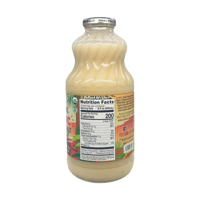 LAKEWOOD: Organic Pineapple Coconut Pina Colada, 32 oz