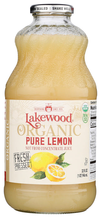 This is a natural, full strength, organic pure lemon juice. This is NOT a diluted product.
Infuse your recipes with the crisp, invigorating taste of Lakewood Organic Pure Lemon Juice. Extracted from fresh, organically grown lemons, our juice brings a splash of Mediterranean freshness to your kitchen. Whether you're whipping up gourmet dishes, crafting refreshing drinks, or adding a touch of zest to your marinades, Lakewood Lemon Juice is a versatile and essential ingredient.