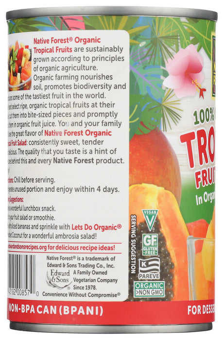 NATIVE FOREST: 100% Organic Tropical Fruit Salad, 14 oz