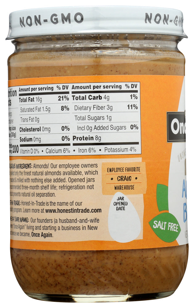 ONCE AGAIN: Almond Butter Crunchy, 16 oz