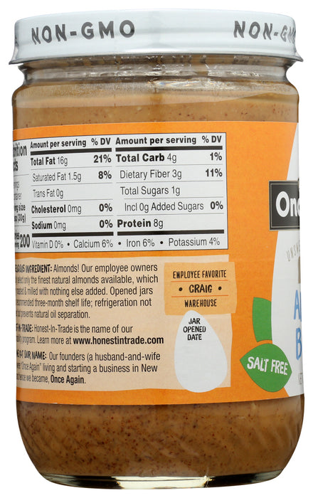ONCE AGAIN: Almond Butter Crunchy, 16 oz