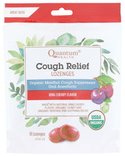 Our Cough Relief lozenges are made of the highest quality ingredients, including organic honey, natural Meyer lemon flavor, and active ingredient organic menthol, which provides soothing relief for when a cough or sore throat is getting you down.