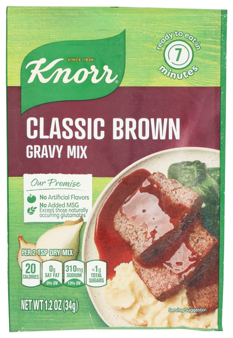 Recreate the traditional taste of the holiday season all year round with our Classic Brown Gravy Mix. Perfect over mashed potatoes or any of your favorite gravy recipes, like Knorr Saucy Swedish Meatballs.