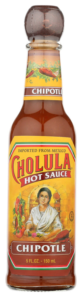 For distinctive smokiness with a touch of heat, uncap Cholula Chipotle Hot Sauce. We've blended sweet, smoky chipotles with arbol &amp; piquin peppers along with our signature spices for an authentic Mexican hot sauce that offers rich barbecue flavor notes and color. Pair this sauce with salsa, corn on the cob, burgers and more.