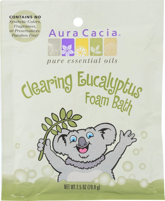 AURA CACIA: Eucalyptus Clearing Foam Bath, 2.5 oz