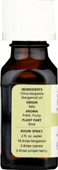 AURA CACIA: 100% Pure Essential Oil Bergamot, 0.5 Oz