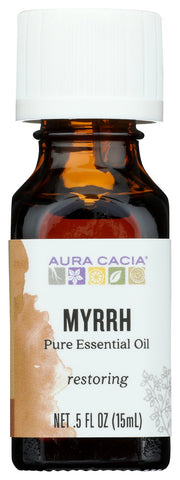 The spicy, earthy aroma of myrrh has been used as incense for almost 4,000 years. A blend of myrrh essential oil and jojoba oil is an effective application for dry, dull or aged skin. - 0.5 fl. oz.