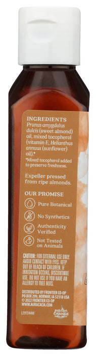 AURA CACIA: Natural Skin Care Oil with Vitamin E Nurturing Sweet Almond, 4 Oz