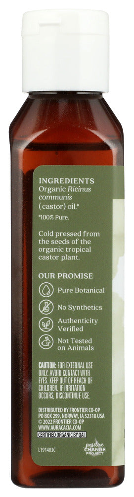 AURA CACIA: Organic Castor Oil, 4 oz