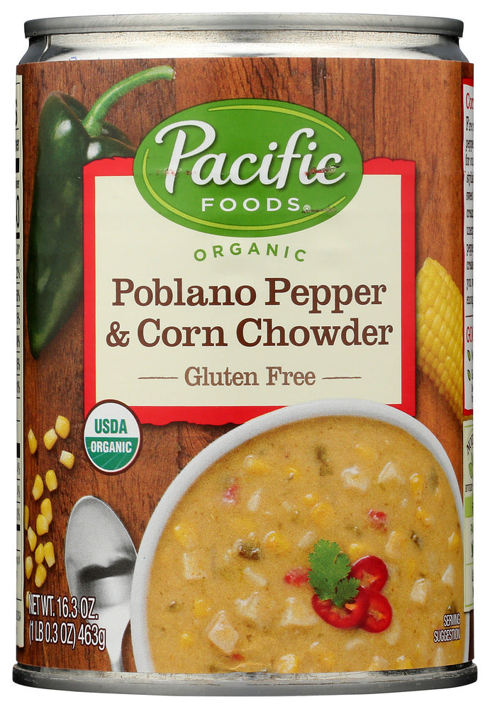 PACIFIC FOODS: Soup Poblano Corn Chowder, 16.3 OZ
