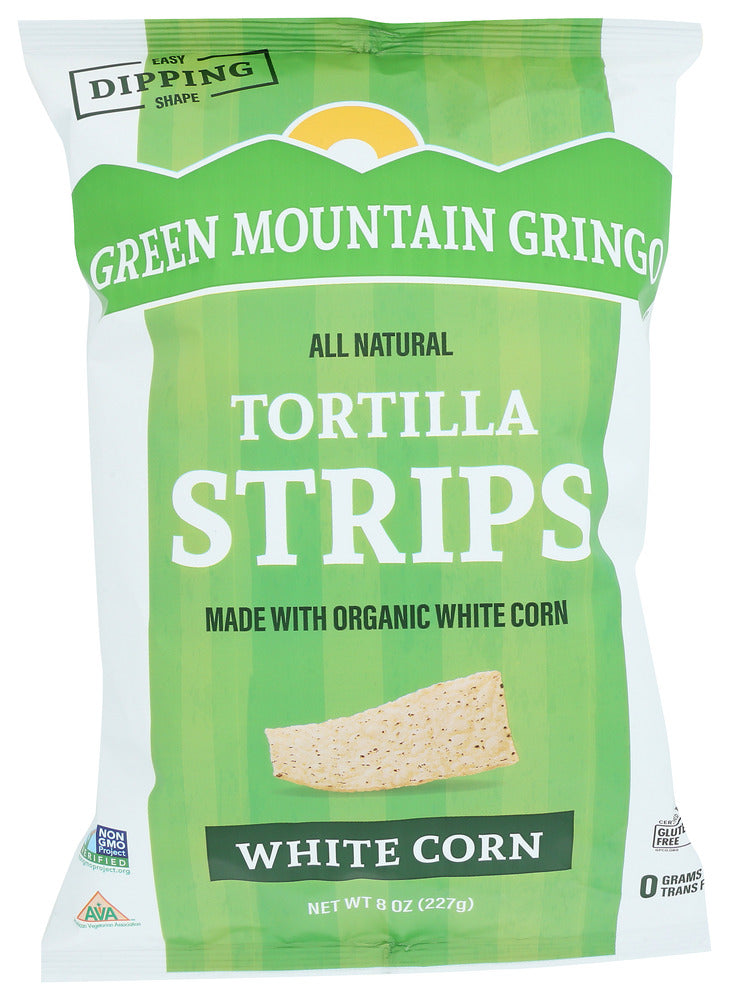 The perfect salsa deserves a dipping vessel that's worthy of the same distinction. We arrived at the strip shape that holds up to the heartiest of dips. Strips are cooked in a combination of all natural, Safflower Oil or Sunflower Oil and topped with a pinch of salt. That's right. We've shifted the chip-dip paradigm. GMG Tortilla Strips are a whole new level of taste satisfaction in solid rectangles of pure leverage. They come in three all-natural varieties.