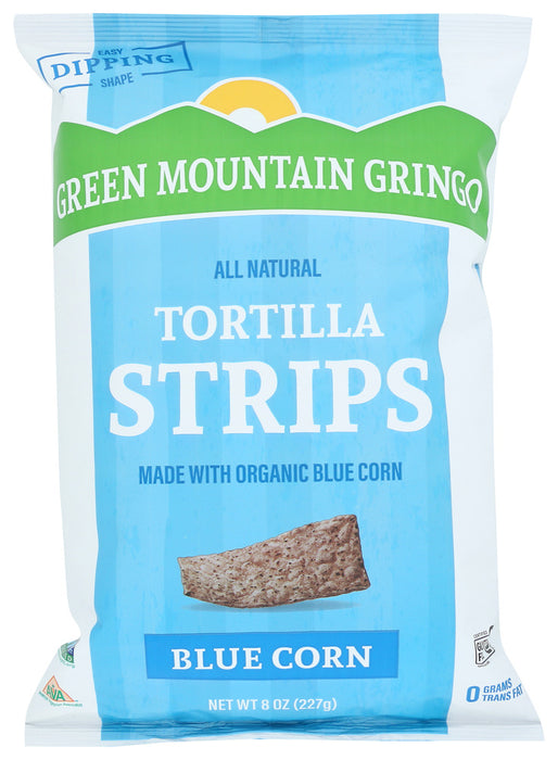 BLUE CORN ORGANIC TORTILLA STRIPS
The perfect salsa deserves a dipping vessel that's worthy of the same distinction. We arrived at the strip shape that holds up to the heartiest of dips. Strips are cooked in a combination of all natural, Safflower Oil or Sunflower Oil and topped with a pinch of salt. That's right. We've shifted the chip-dip paradigm.
GMG Tortilla Strips are a whole new level of taste satisfaction in solid rectangles of pure leverage. They come in three all-natural varieties.