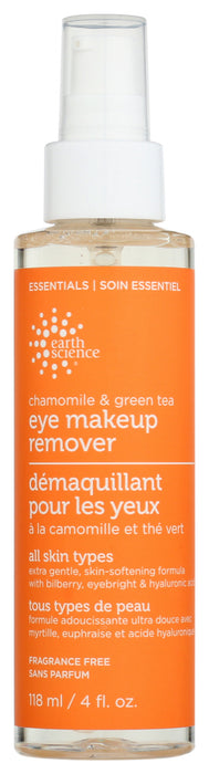 EARTH SCIENCE: Chamomile and Green Tea Eye Makeup Remover, 4 fo