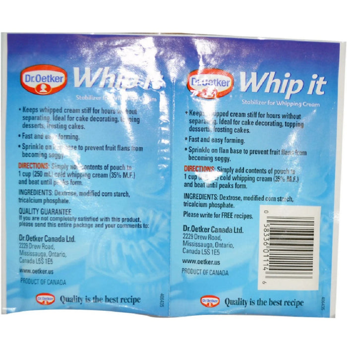 DR OETKER: Whip It Whipping Cream Stabilizer 2Pack, 0.7 oz
