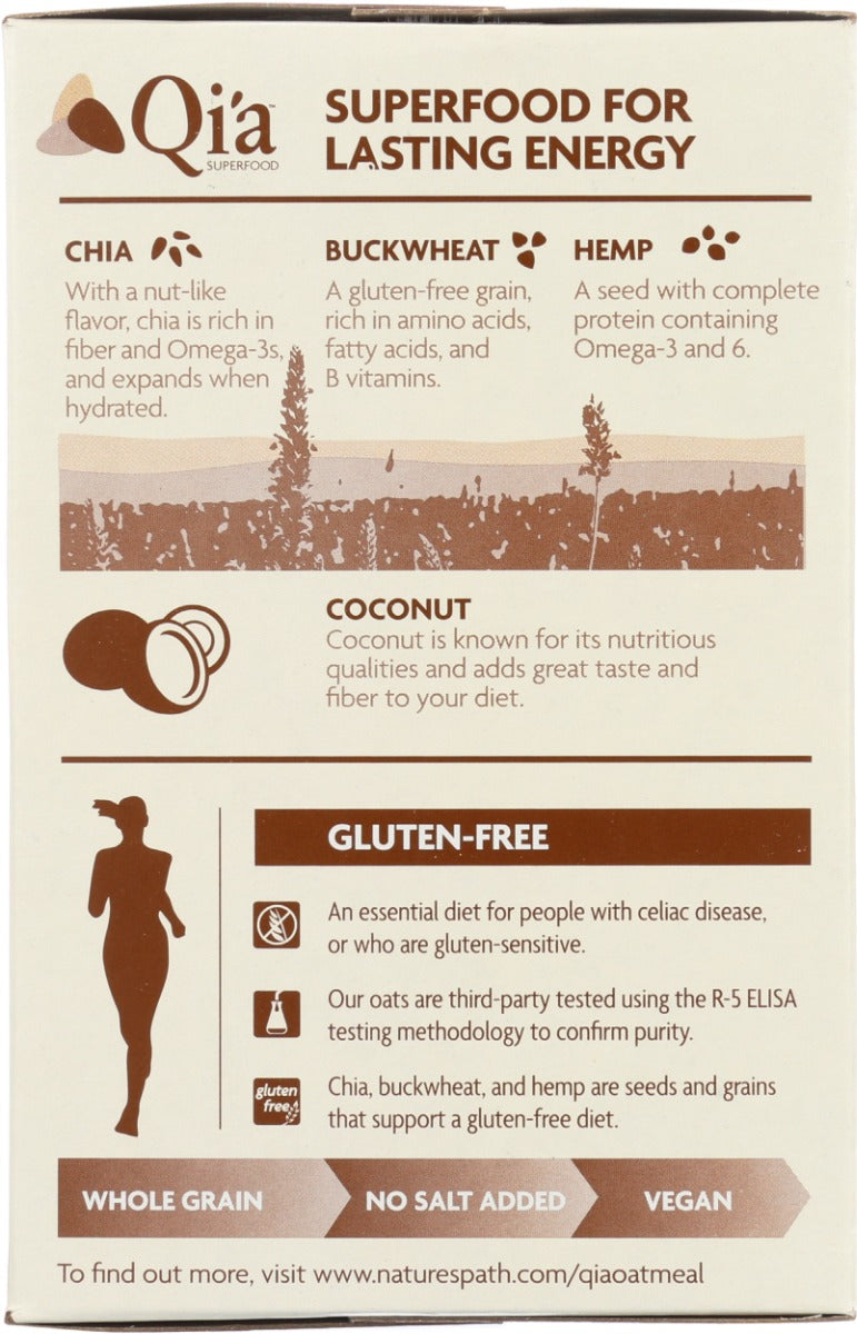 QIA: Creamy Coconut Oatmeal, 8 oz