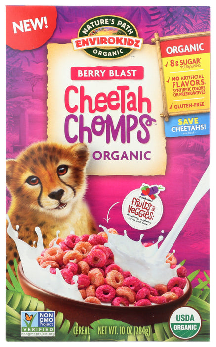 ENVIROKIDZ ORGANIC: Cereals Kids Cheetah Organic, 10 oz - No Brand For Less 