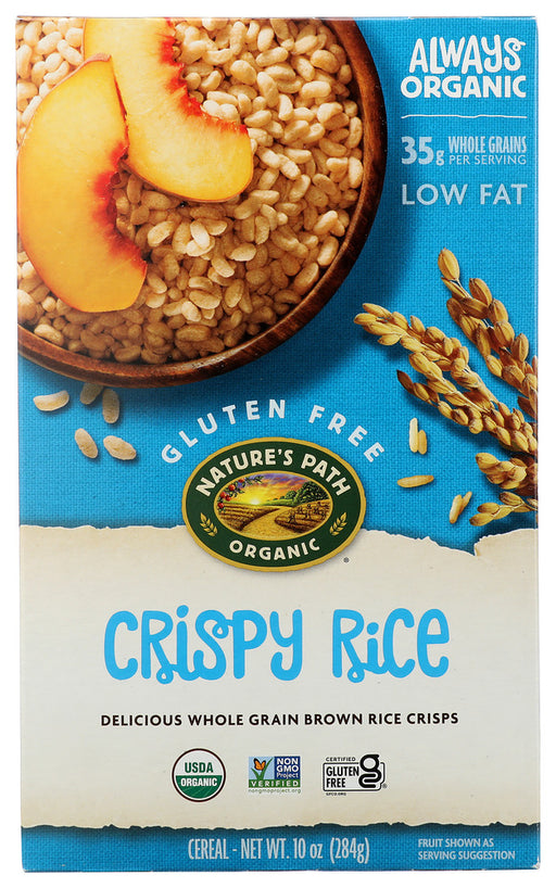 Our Crispy Rice cereal is the organic version of the cereal classic you love. Made from whole grain brown rice crisps, this naturally gluten-free cereal is lightly sweetened, and is a great pantry staple for morning routines and adding crunch to your baking and cooking. Made with only four simple, whole food ingredients, each serving has 35g whole grains. Start your day right with this wholesome, organic cereal, without harmful GMOs or artificial ingredients