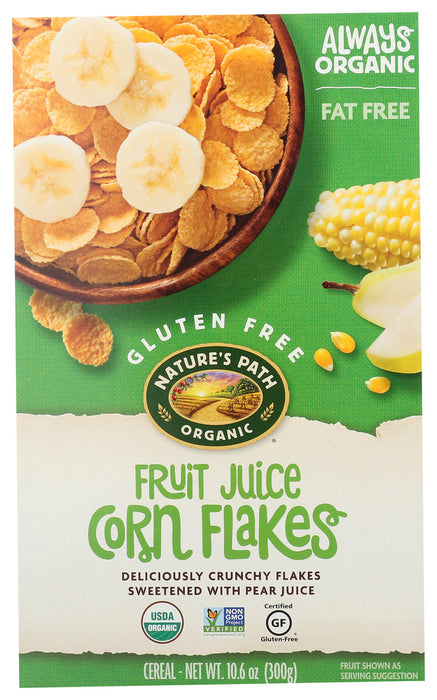 NATURE'S PATH:  Organic Corn Flakes Fruit Juice Sweetened, 10.6 oz