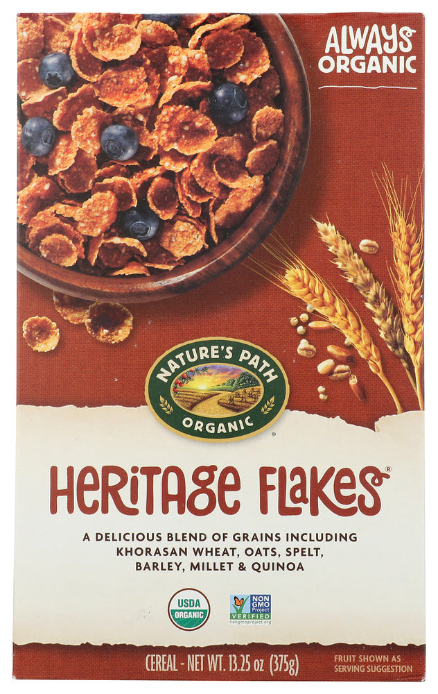 Its non-GMO and certified organic, so you can feel self-assured knowing all those tasty grains are grown without the addition of chemical herbicides and pesticides. A special medley of kamut Khorasan wheat, oats, spelt, barley, millet, and quinoa come together to make Natures Path Heritage Flakes.