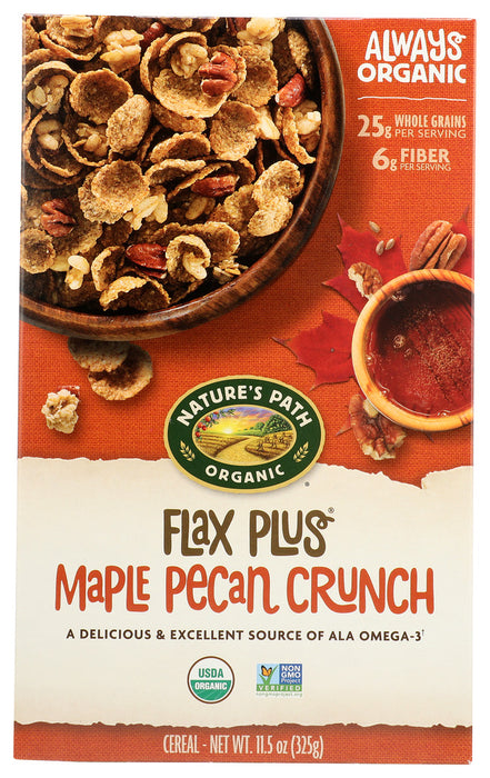 NATURES PATH: Organic Flax Plus Cereal Maple Pecan Crunch, 11.5 oz