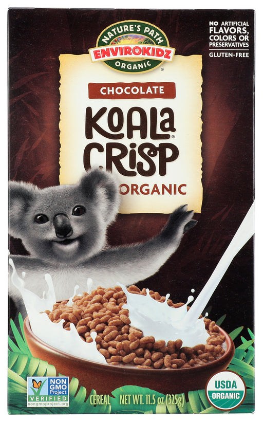 Koala Crisp Cereal
Gluten-free brown breakfast cereal rice puffs with milk chocolate flavor and color.