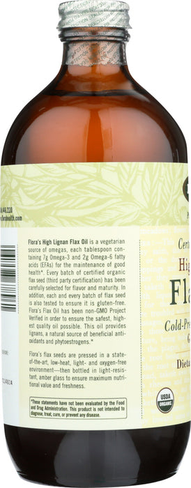 FLORA HEALTH: Organic High Lignan Flax Oil, 17 oz