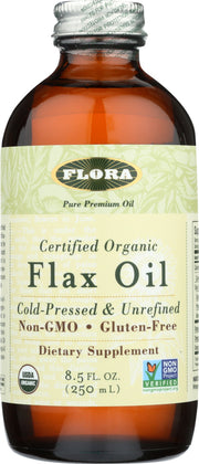FLORA HEALTH: Organic Flax Oil, 8.5 oz - No Brand For Less