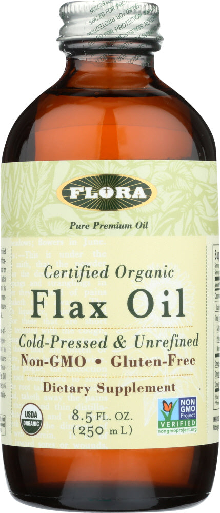 FLORA HEALTH: Organic Flax Oil, 8.5 oz - No Brand For Less