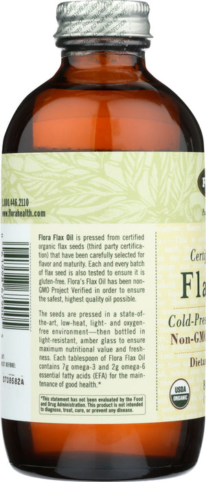 FLORA HEALTH: Organic Flax Oil, 8.5 oz